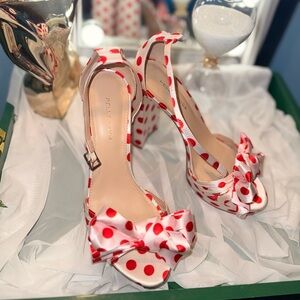 Pelle Mods Polka Dot Red and White 5” Heels